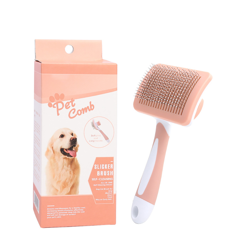 Brosse Auto-Nettoyante pour chats et chiens - Elimine les poils en 5 secondes
