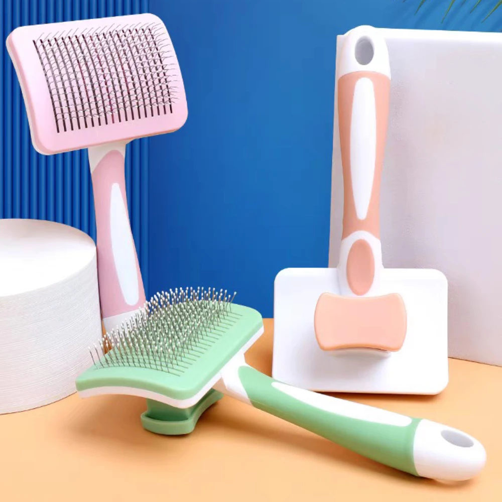 Brosse Auto-Nettoyante pour chats et chiens - Elimine les poils en 5 secondes
