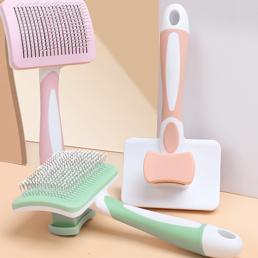 Brosse Auto-Nettoyante pour chats et chiens - Elimine les poils en 5 secondes