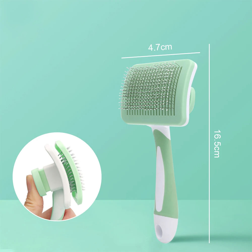 Brosse Auto-Nettoyante pour chats et chiens - Elimine les poils en 5 secondes