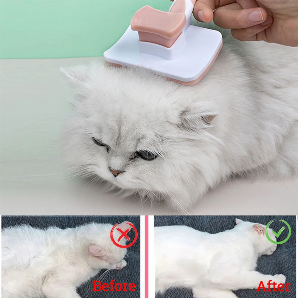 Brosse Auto-Nettoyante pour chats et chiens - Elimine les poils en 5 secondes